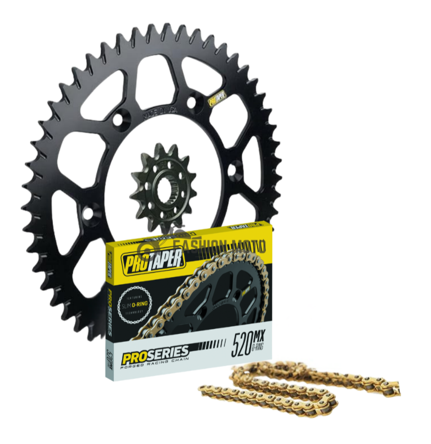 ProTaper Front & Rear Black Sprocket Chain Kit Honda 93-09 XR650L / 93-24 XR600R