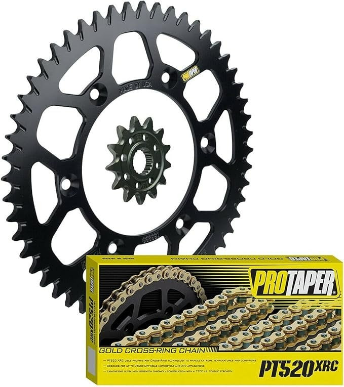 ProTaper Front & Rear Black Sprocket Chain Kit Honda 93-09 XR650L / 93-24 XR600R